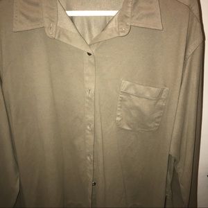 Large Olive button down